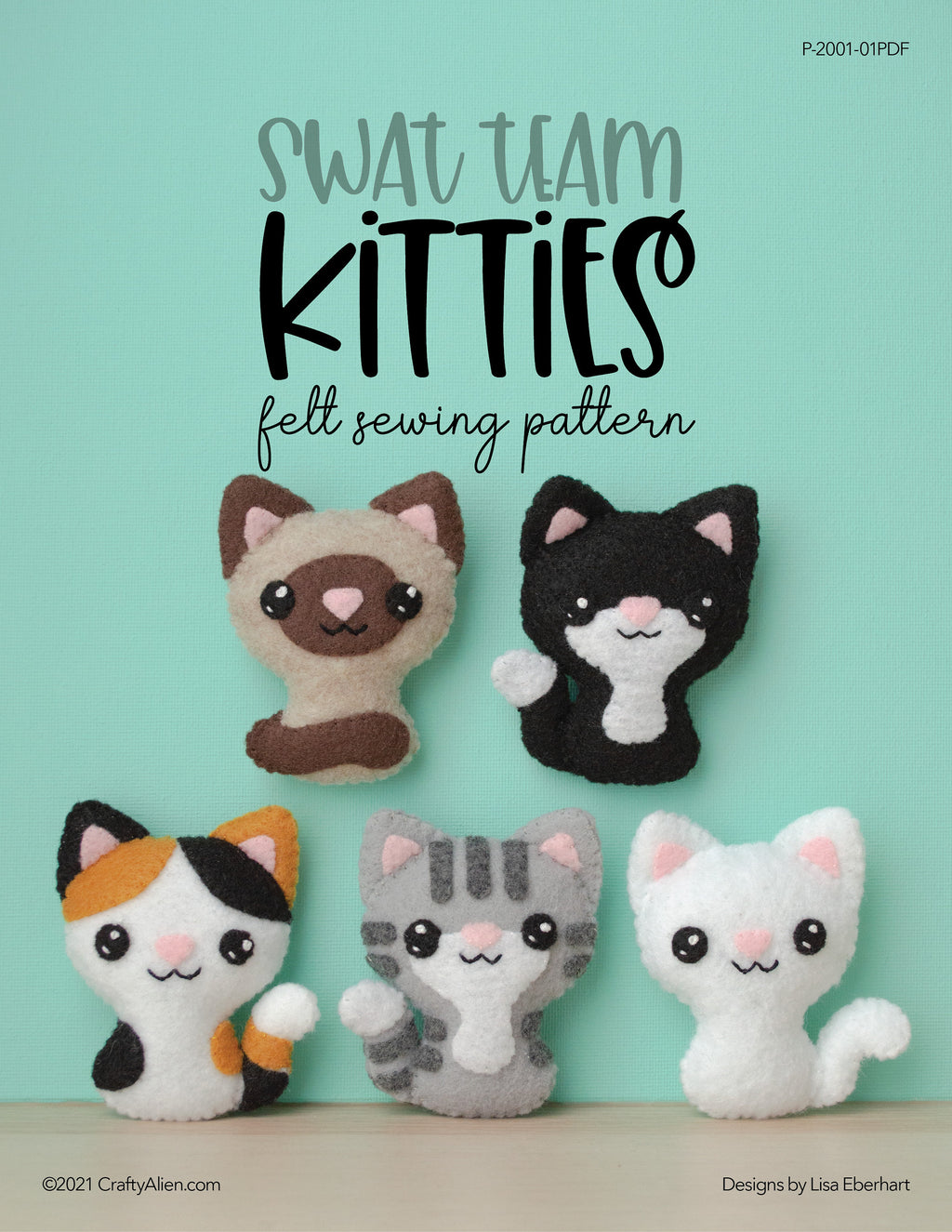 Kitschy Kitties 1 Felt Craft Pattern