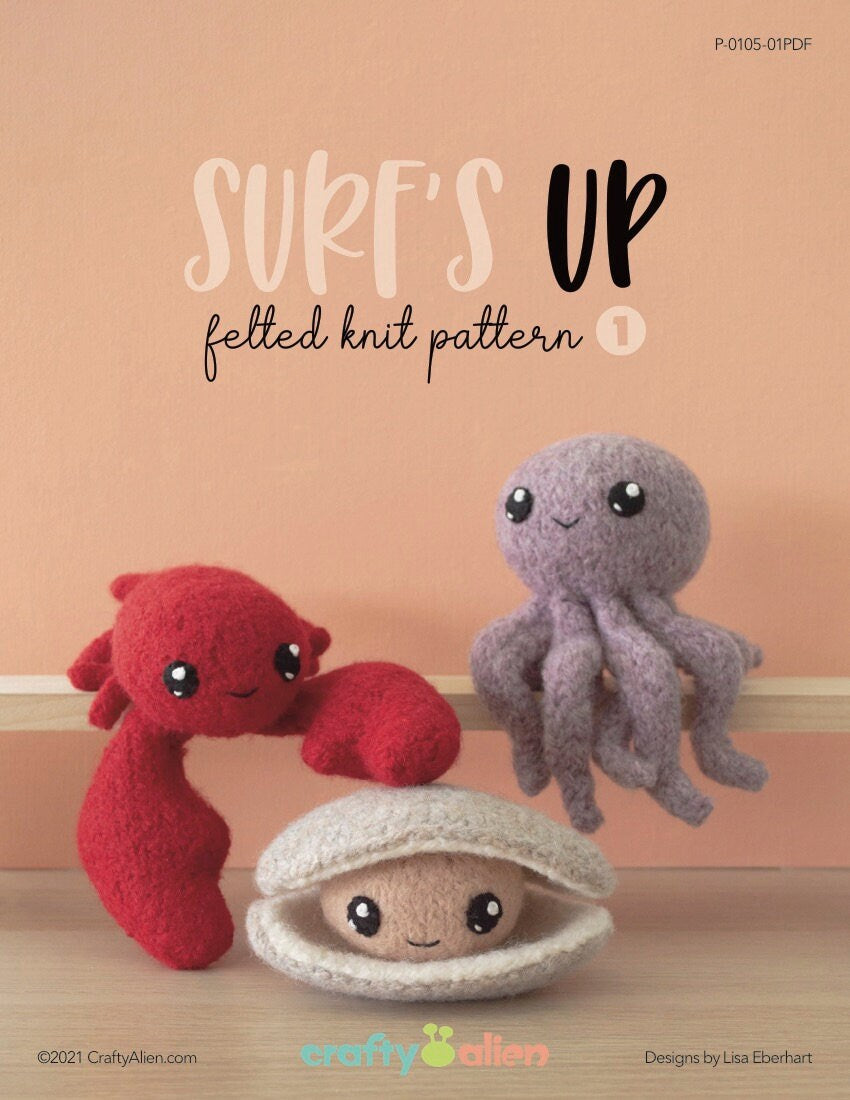 Surfs Up 1 Felted Knitting Pattern