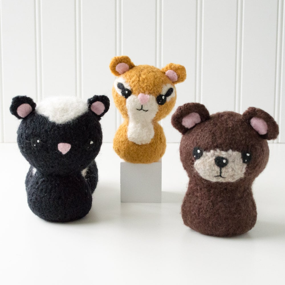 Backyard Critters 2 Felted Knitting Pattern